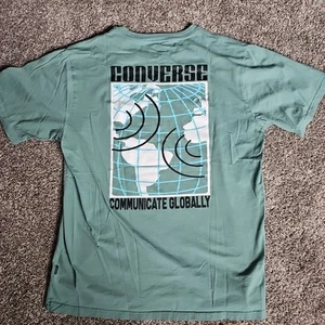NWOT Converse Shoes - Global Communication Green Size XL Short Sleeve Shirt - Picture 1 of 7