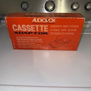 Vintage Audiovox Cassette Adaptor for 8 Track Players – In Original Box Untested - Picture 1 of 5