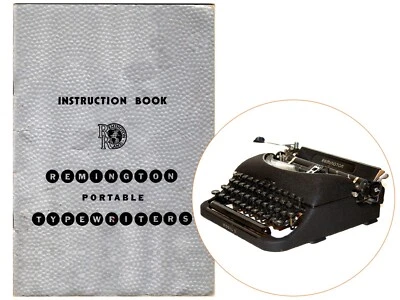 MANUAL DE INSTRUCCIONES MÁQUINA DE ESCRIBIR REMINGTON MODELO 5 Antiguo Portátil De Colección STREAMLINE Foto 1 de 2