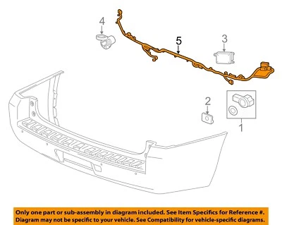 Componentes de parachoques trasero GM OEM 15-20 Escalade ESV - Arnés 23316326 Foto 1 de 2