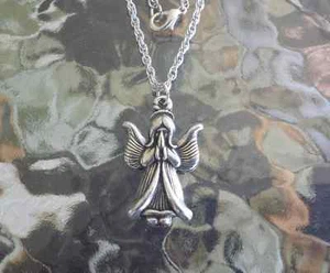 1 Collares ÁNGEL DE LA ORACIÓN GUARDIÁN en Cadena de Cuerda de Acero Inoxidable de 18"" Todos Nuevos. - Imagen 1 de 1