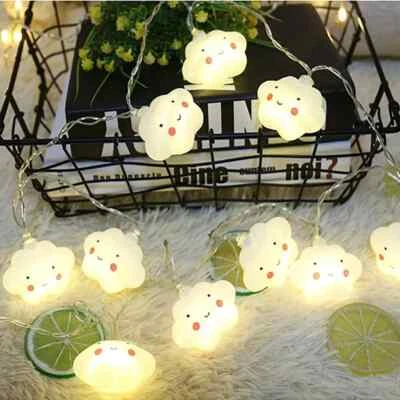 Smiling Cloud Led String Lights - 10 Feet 10 Led Fairy Lights Indoor $ outdoor - Imagem 1 de 4