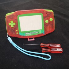 Clear Red Replacement Housing Shell Case For Nintendo Game Boy Advance GBA