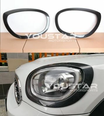 VENDITORE BRITANNICO 2 Finiture Fari Effetto Carbonio per MINI COUNTRYMAN F60 Cooper S 2017> - Immagine 1 di 4