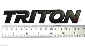 MATTE BLACK TRITON MITSUBISHI LOGO EMBLEM BADGE MQ L200 2015-2018 UTE PICKUP - Picture 1 of 2