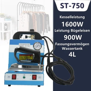 Dampferzeuger mit Bügeleisen Dampfbügelstation Profi Dampfbügeleisen 4L 2500W - Bild 1 von 16