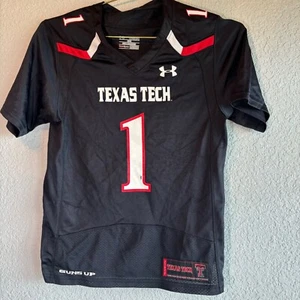 Under Armour Texas Tech Jersey Football #1 Guns Up Youth Size M - Picture 1 of 8