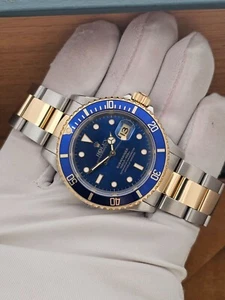 Rolex Submariner Date 16613LB Bluesy, 1996 Full Set with 2022 Rolex Service - Picture 1 of 21