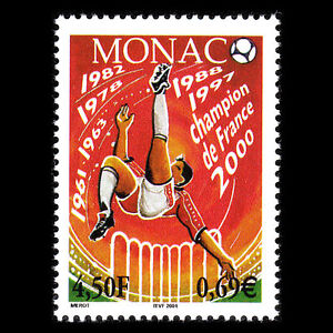 Monaco 2000 - Monaco Football Champions of France Soccer Sports - Sc 2196 MNH