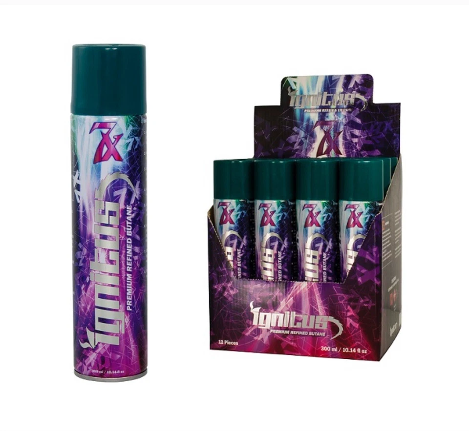 Paquete de 12 latas Ignitus Butano 7x 300 ml - Premium Refinado Foto 1 de 1