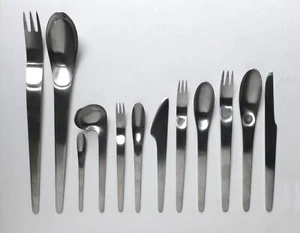 Arne Jacobsen Vintage Anton Michelsen 76 Piece Stainless Steel Cutlery Set 1950s - Picture 1 of 11