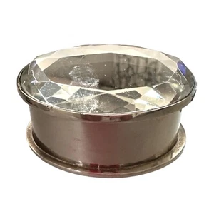 Vintage Silver plated mirrored trinket box lidded hinged - Picture 1 of 6