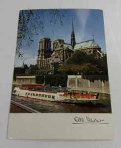 París Francia Notre Dame Catedral Sena Tour Barco Postal Chantal Vintage 1976 - Imagen 1 de 2