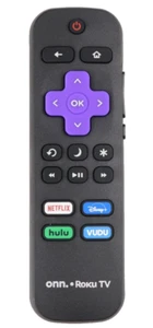 Genuine ONN ROKU TV Remote HO-RCRUS-22 NETFLIX & DISNEY+ & HULU - Picture 1 of 5