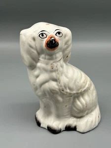 KERAMIK STAFFORDSHIRE HUND SPANIEL HUND RECHTS ANFANG 20. JAHRHUNDERT - Bild 1 von 8