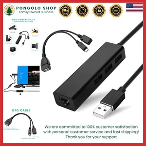 High-Speed OTG Cable with USB Hub - Enhance Fire TV Stick & Streaming Experience - Picture 1 of 7