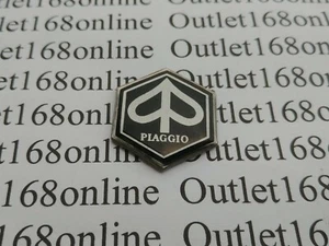 Vespa Piaggio PX E Lusso PK XL2 HP Insignia Emblema Logo Cuerno Capucha Hexágono Negro - Imagen 1 de 4