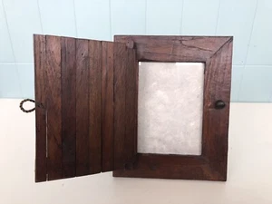 Ethnic Teak Wood Photo Frame Door Closure - Picture 1 of 4