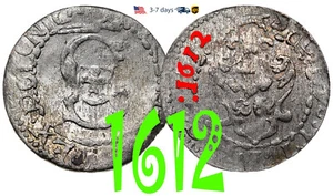 Poland Lithuania SOLIDUS Solid Schilling 1612 Riga Sigismund III Silver #18076 - Picture 1 of 3