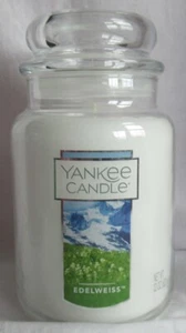 Yankee Candle Large Jar Candle 110-150 hrs 22 oz EDELWEISS - Picture 1 of 3