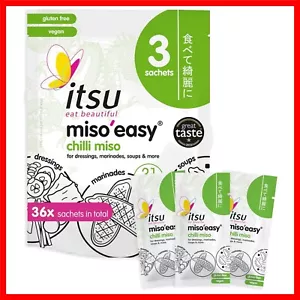 Convenient 36-Pack of Chilli Miso Instant Soup Sachets - Vegan & Gluten-Free - Picture 1 of 11