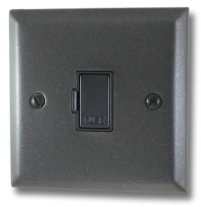 G&H SG90B Spectrum Plate Graphite 1 Gang Fused Spur 13A Unswitched - Picture 1 of 1