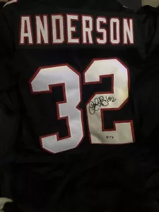 JAMAL ANDERSON Signed Atlanta Falcons Custom JERSEY PSA DNA COA Auto Dirty Bird - Picture 1 of 5