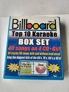 Billboard Top 10 Karaoke Box Set Volumen 3 40 canciones en 4 CD+G - Imagen 1 de 11