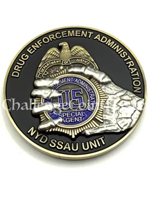 F81 DEA New York SSAU Rat Federal Police Narcotics Challenge Coin - Picture 1 of 2