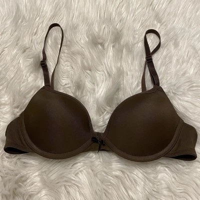 Sujetador Cabernet 34A marrón push up con aros cierre trasero Foto 1 de 4