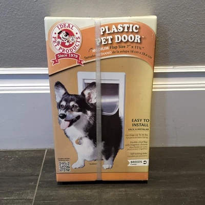 Ideal Pet Products Plastic Pet door Medium Flap Size 7” X 11 1/4” New In Box - Image 1 of 4