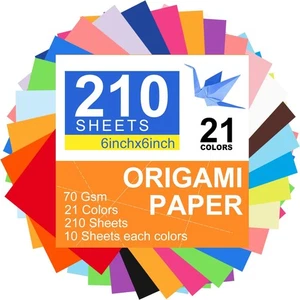 210 Sheets Origami Papers Double Sided Colored Papers for Arts Crafts - Picture 1 of 7