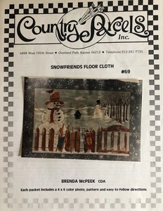 Tole Malmuster Paket: Snowfriends Bodentuch von Brenda McPeek - Bild 1 von 5