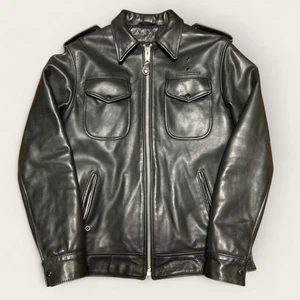 Chaqueta de Policía Core Fighter × Schott XL Negra Usada - Excelente Estado - De Japón - Imagen 1 de 7