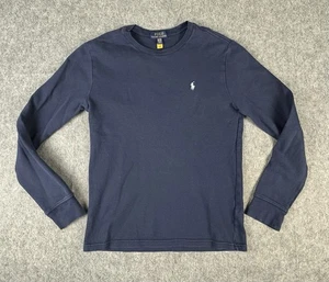 POLO Ralph Lauren waffle knit thermal Navy LS Boys XL 18-20 - Picture 1 of 5