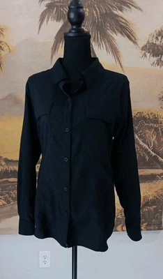 Black Reel Legends Saltwater Long Slv Button-up, Roll Tab Sleeve Shirt Size PL - Image 1 of 4