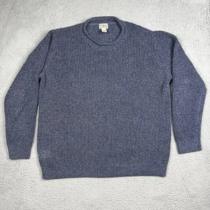 Maglione vintage LL Bean blu uomo taglia XXL girocollo maglia pescatore outdoor - Foto 1 di 9
