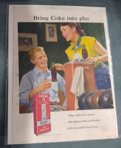 1951 Vintage Original Coca Cola Coke Soda Magazine Ad Bring Coke Into Play - Picture 1 of 5