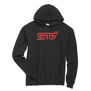 Subaru STI Logo ECO Hoodie Black Pullover Forester Impreza WRX SWEATSHIRT Racing - Picture 1 of 1