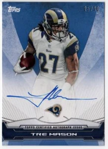 Tarjeta firmada Topps Tre Mason Rookie Premiere 2014 automática 25/90 Rams RC SP rara - Imagen 1 de 1