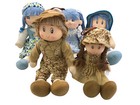 BAMBOLA DI PEZZA PIGOTTA PELUCHE IN STOFFA  CAPELLI IN LANA CM 45 CIRCA