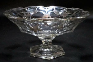 Schale - Jugendstil - silber Ornament - Fußschale - Handbemalt - Bild 1 von 2