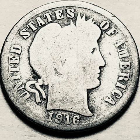 1916 S Barber Dime   FREE SHIPPING Cover