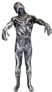 Morph Skull N Bones Child Costume Boys Morphsuit Alien Monster Warrior Halloween - Picture 1 of 1
