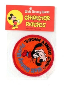 Character Patch Walt Goofy World Disney Embroidered Wdp Factory Sealed 1970s - Picture 1 of 3