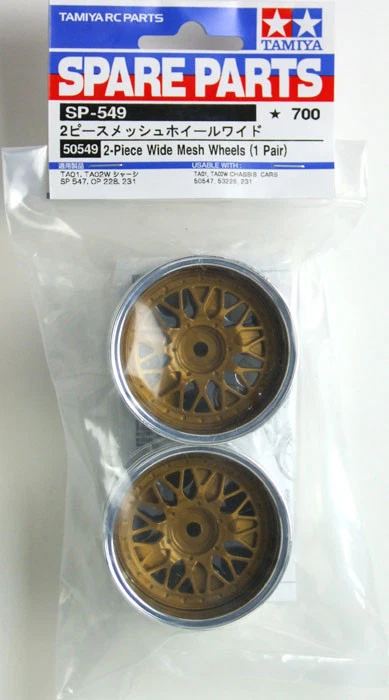 Tamiya 50549 RC Car Porsche 934 Style 2-Piece Wide Mesh Wheels (32mm,2pcs)Set - Image 1 of 1