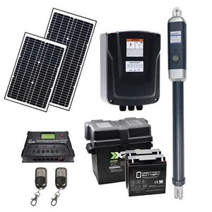 ALEKO Single Swing Gate Operator Solar Powered Kit for Gate up to 1100 lb - Picture 1 of 15