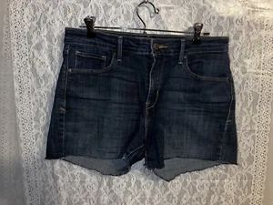 Levis Jean Cut Off Shorts Women Size 12 30X3 Denim Cotton Blend Stretch - Picture 1 of 11