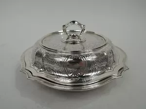 Tiffany Bowl 16765A1 Antique Round Covered Serving Dish American Sterling Silver - Picture 1 of 9