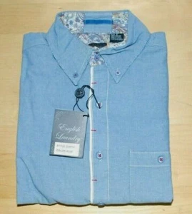 English Laundry BLAQUE LABEL Mens Dress Shirt Collared French Blue S ELW1347 - Picture 1 of 3